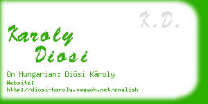 karoly diosi business card